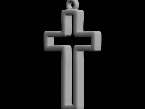 Cross Pendant 3D Print Model 3D Print Model