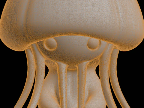 Cute Jellyfish Figure 3D Print Model 3D Print Model