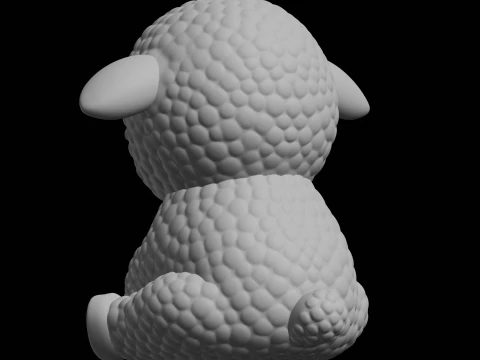 Cute Lamb Animal Figurine 3D Print Model 3D Print Model