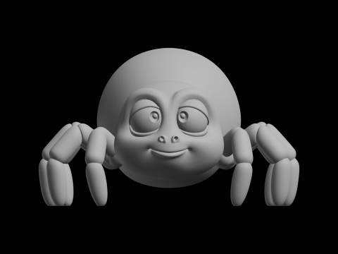 Linda figura de araña Modelo de impresión 3D Criatura de dibujos animados Modelo de impresión 3D