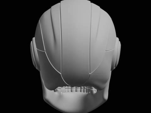 Buste de cybercrâne Modèles 3D en vedette