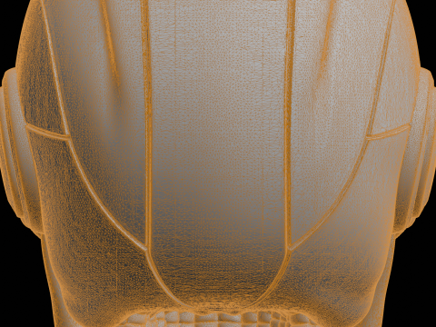 Cyber Skull Bust 3D Print Model