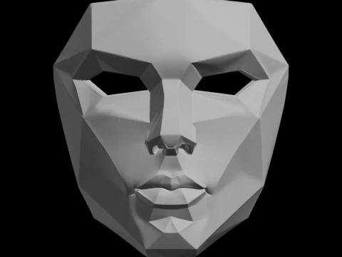 Geometryczna dekoracyjna maska ​​na twarz Model do druku 3D