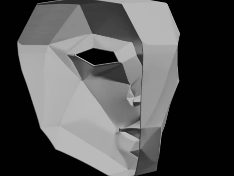 Geometric Decorative Face Mask 3D Print Model