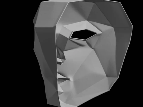 Geometric Decorative Face Mask 3D Print Model