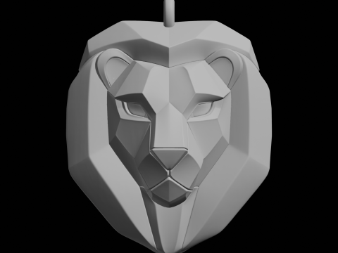 Geometrisches L&ouml;wenkopf-3D-Druckmodell, Heimdekoration 3D Druckmodell