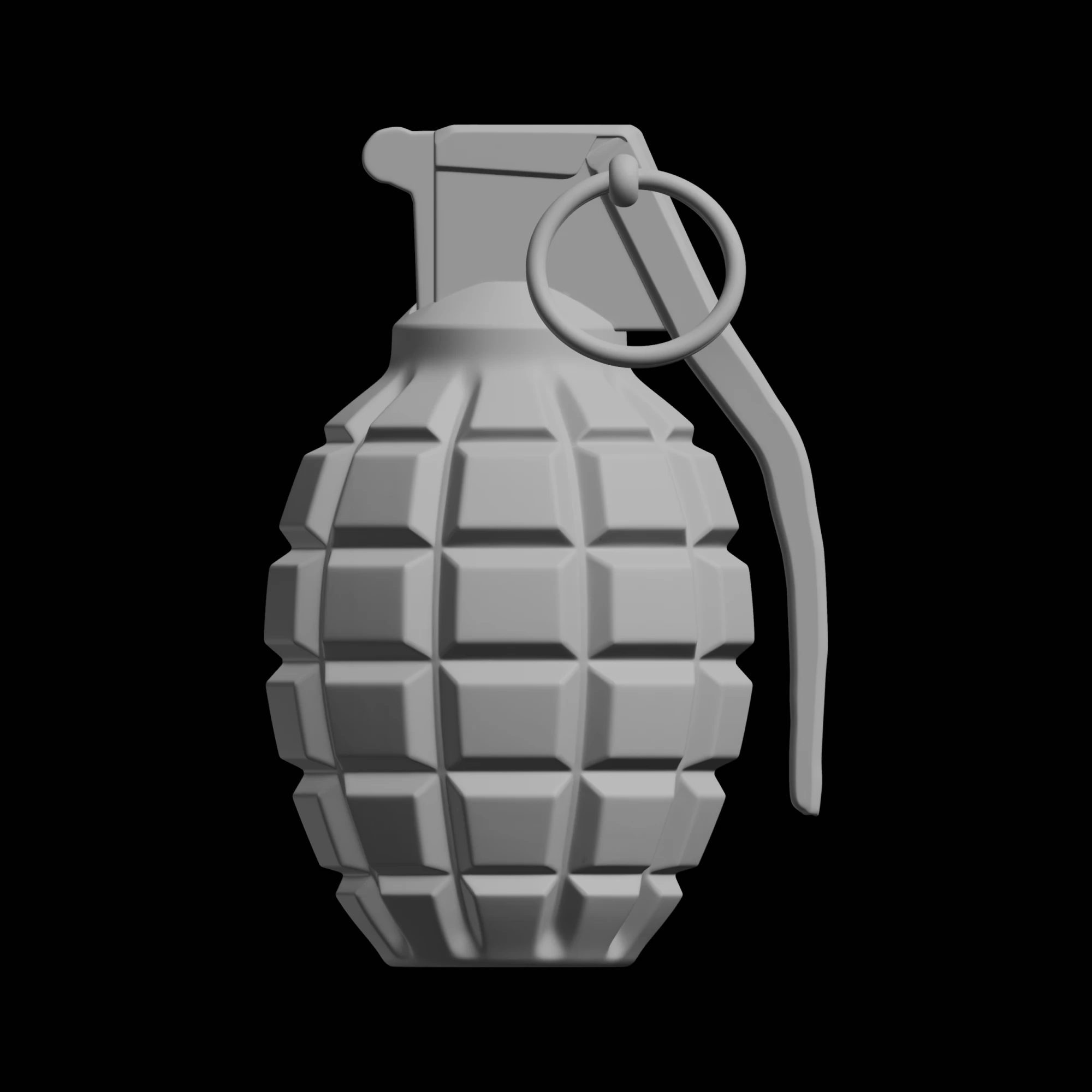 Grenade 3D Print Model Weapon 3D Print Model .c4d .max .obj .3ds .fbx .stl .blend