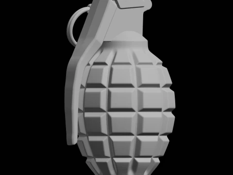 Grenade 3D Print Model Weapon 3D Print Model