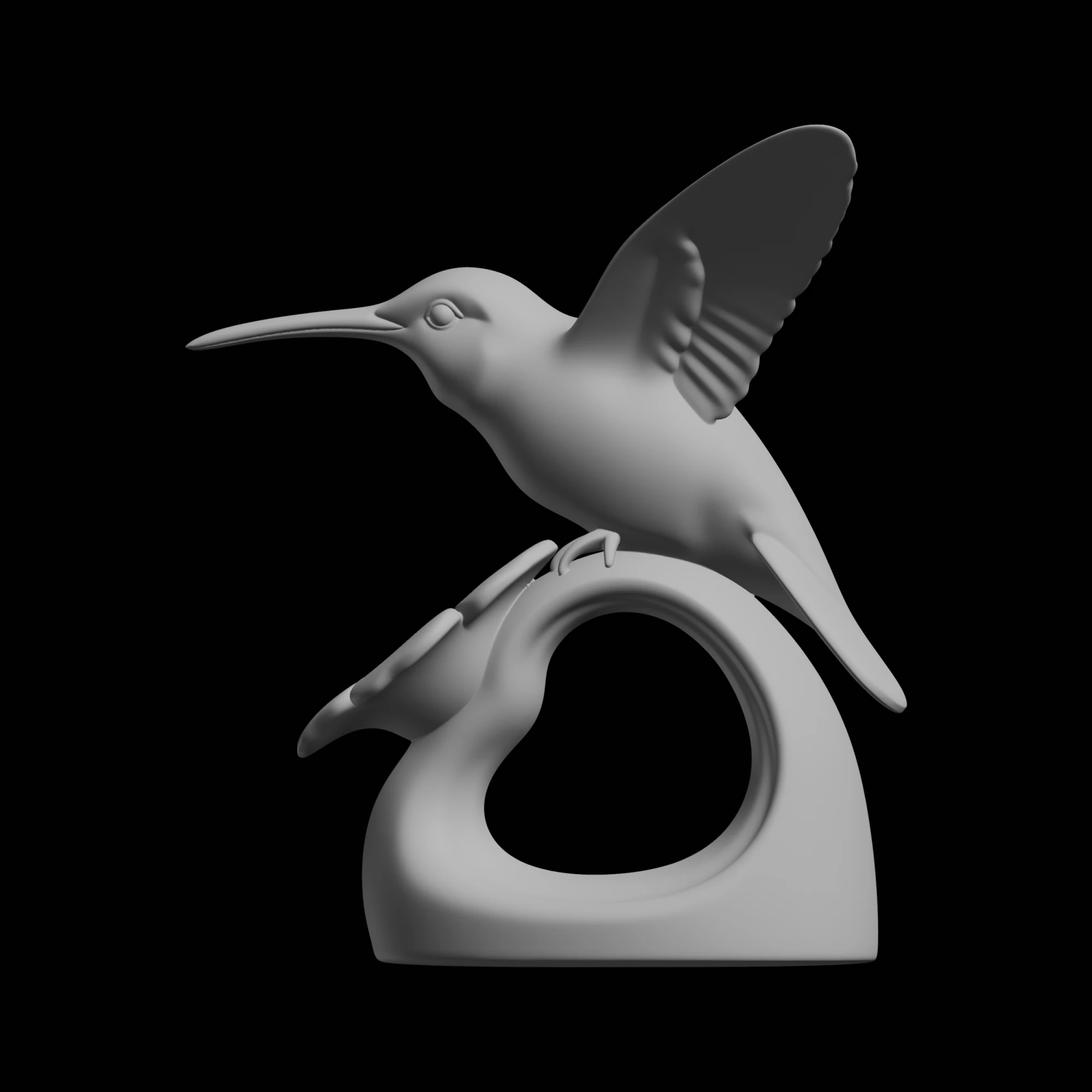 Hummingbird 3D Print Model .c4d .max .obj .3ds .fbx .stl .blend 