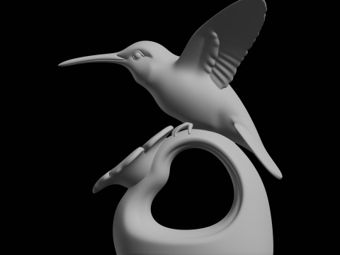 burung kolibri Model Cetak 3D