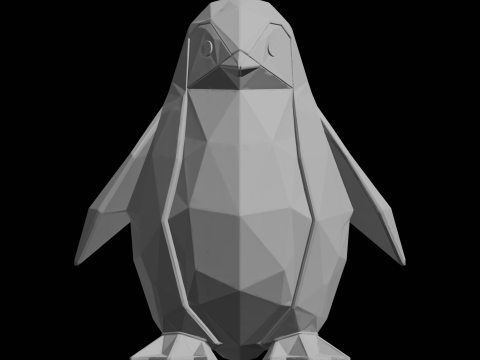 Low Poly Pinguin 3D-Druckmodell Tierskulptur 3D Druckmodell