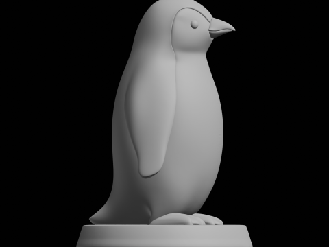 ペンギンの動物フィギュア 3Dプリントモデル