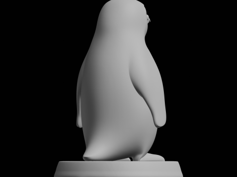 ペンギンの動物フィギュア 3Dプリントモデル