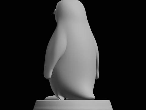 ペンギンの動物フィギュア 3Dプリントモデル