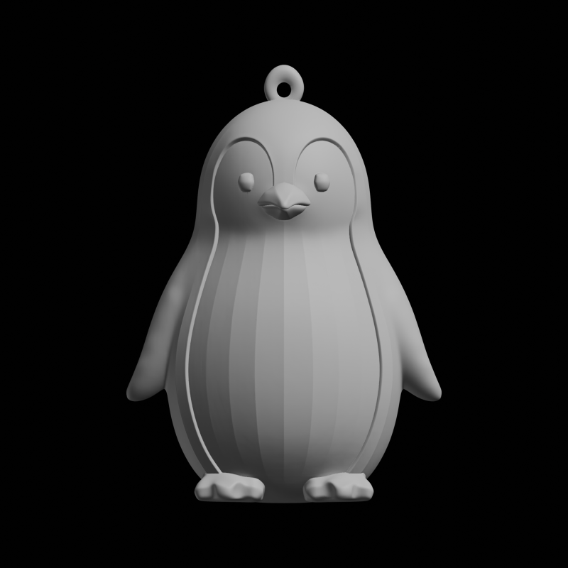 Ornamento portachiavi pinguino Modello di stampa 3D .c4d .max .obj .3ds .fbx .stl .blend 