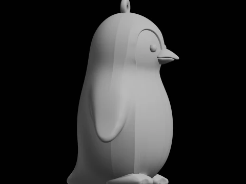Penguin Keychain Ornament 3D Print Model