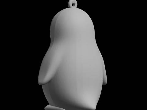 Penguin Keychain Ornament 3D Print Model