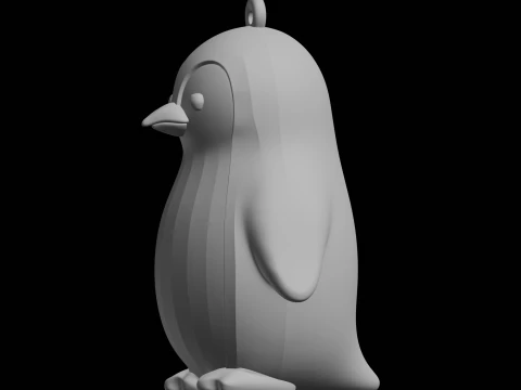 Penguin Keychain Ornament 3D Print Model