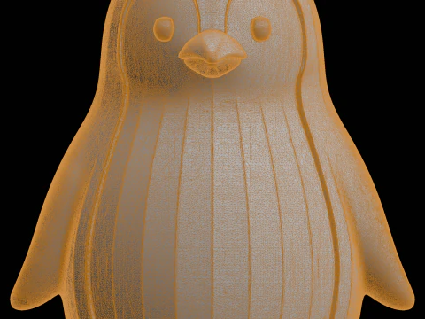 Penguin Keychain Ornament 3D Print Model