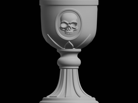 Schedelkelk Gotisch Decor 3D printmodel