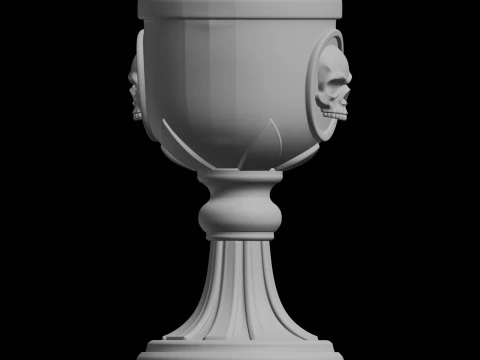 Skull Chalice Gothic Decor 3D Print Model