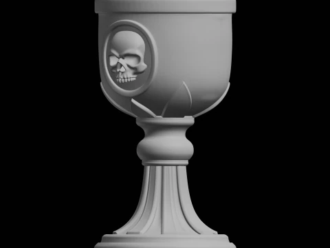 Skull Chalice Gothic Decor 3D Print Model