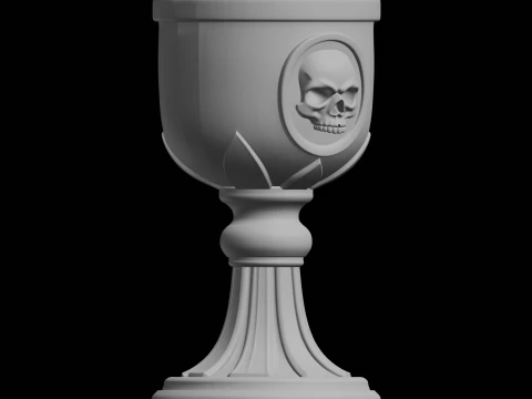 Skull Chalice Gothic Decor 3D Print Model