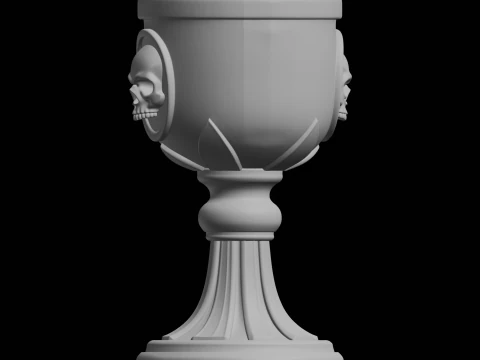 Skull Chalice Gothic Decor 3D Print Model
