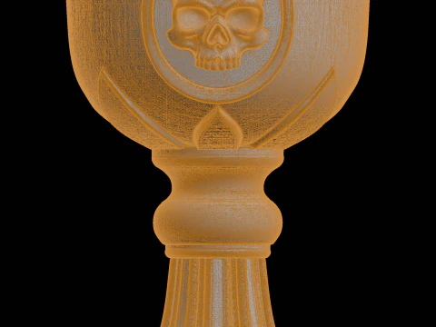 Skull Chalice Gothic Decor 3D Print Model