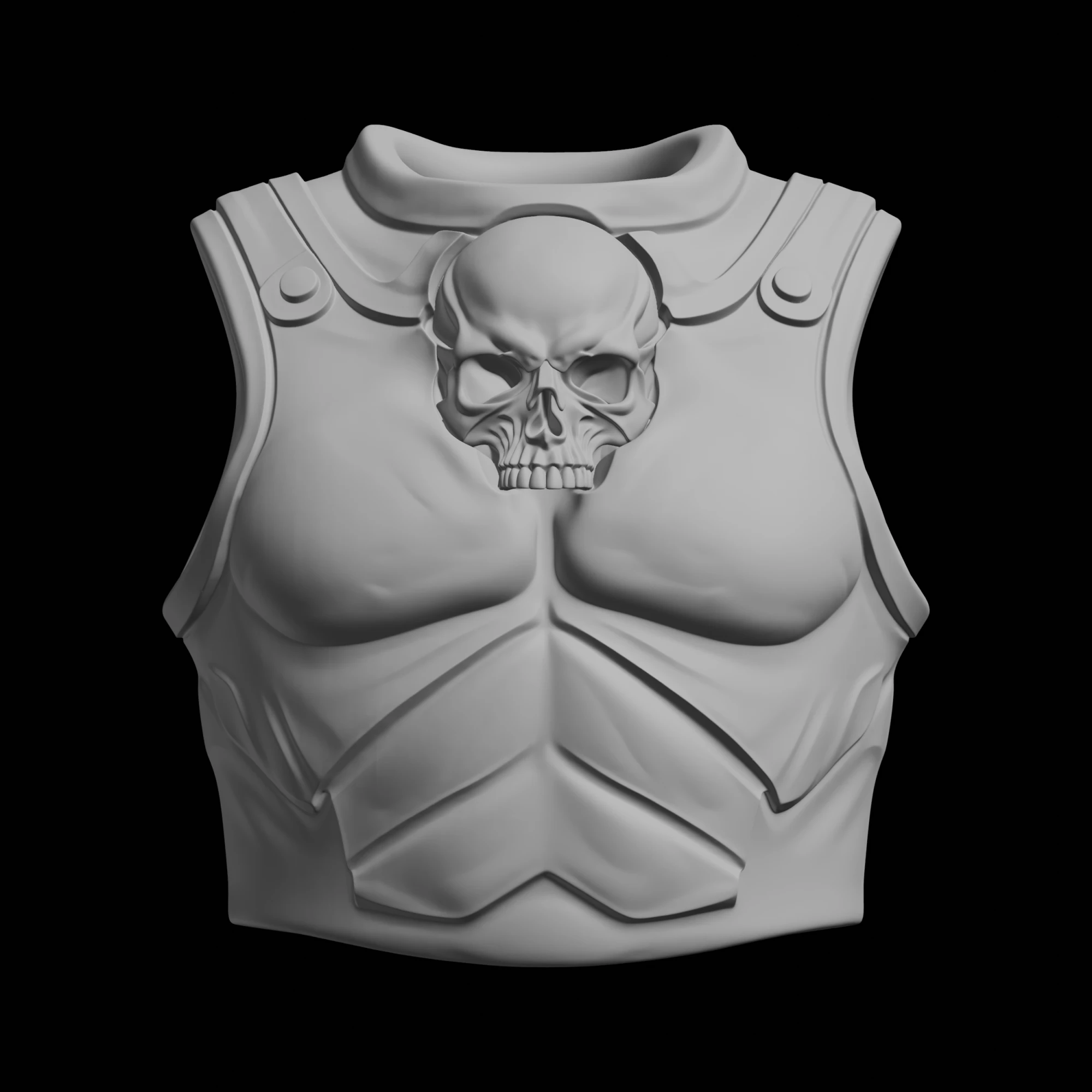 Fantasy Skull Chest Armor 3D Print Model 3D Print Model .c4d .max .obj .3ds .fbx .stl .blend 