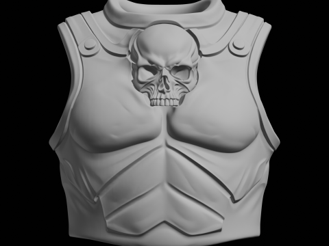 Fantasy Skull Chest Armor 3D Print Model 3D Print Model