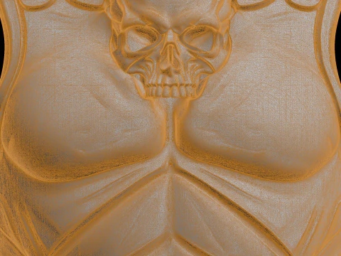 Fantasy Skull Chest Armor 3D Print Model 3D Print Model