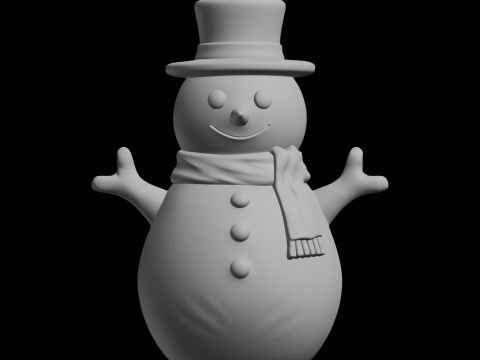 Figura de boneco de neve decoração de férias Modelo de Impressão 3D