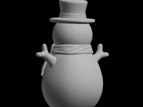 Snowman Figure Holiday Decoration 3D Print Model