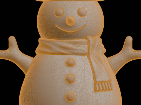 Snowman Figure Holiday Decoration 3D Print Model