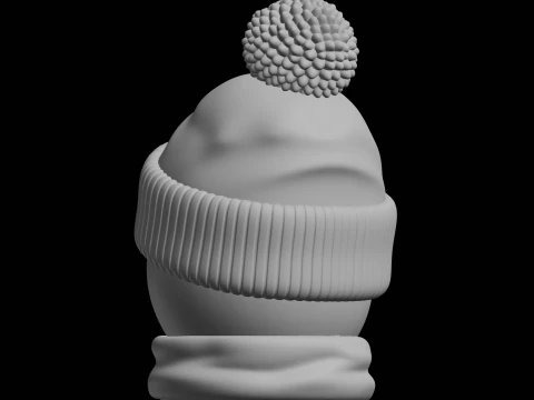 Snowman Head 3D Print Model Holiday Decoration 3D Print Model