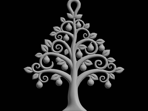 Modello di stampa 3D ornamento albero stilizzato Modello di stampa 3D