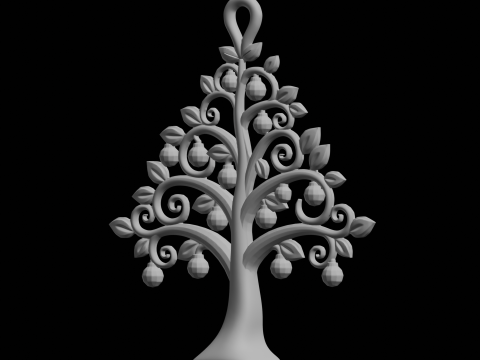 Stylized Tree Ornament 3D Print Model 3D Print Model