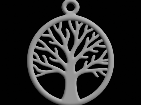 Tree Of Life Pendant 3D Print Model