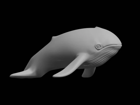 Whale Marine Animal Sculpture 3D Print Model