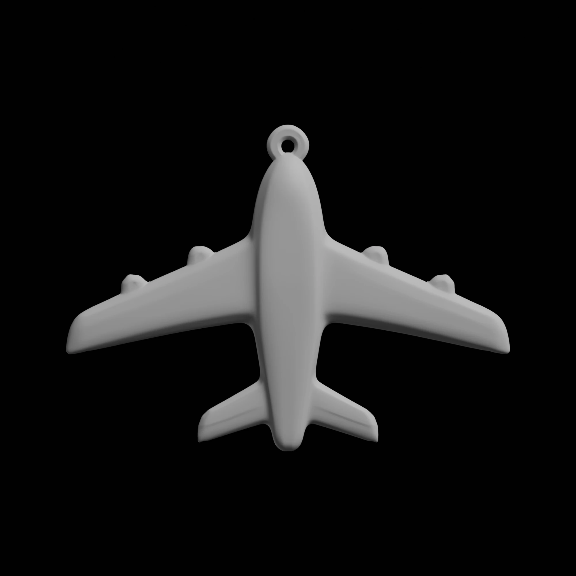 Airplane Pendant Jewelry 3D Print Model .c4d .max .obj .3ds .fbx .stl .blend 