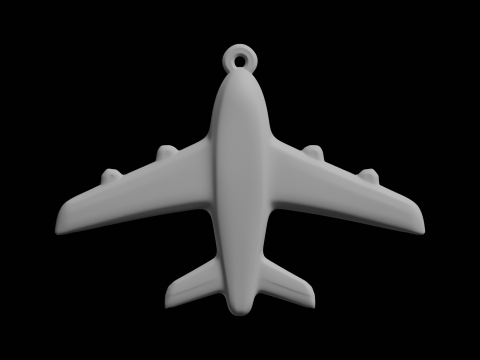 Uçak Kolye Takı 3D Baskı Modeli