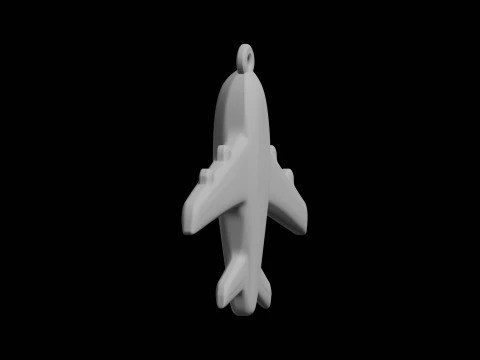 Airplane Pendant Jewelry 3D Print Model