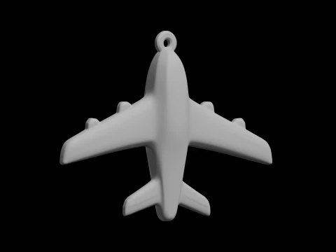 Airplane Pendant Jewelry 3D Print Model