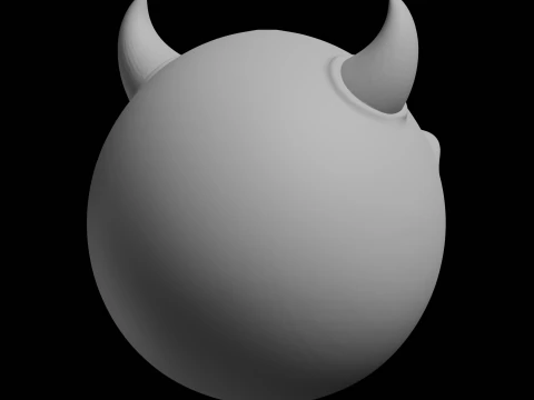 Angry Devil Emoji 3D Print Model 3D Print Model