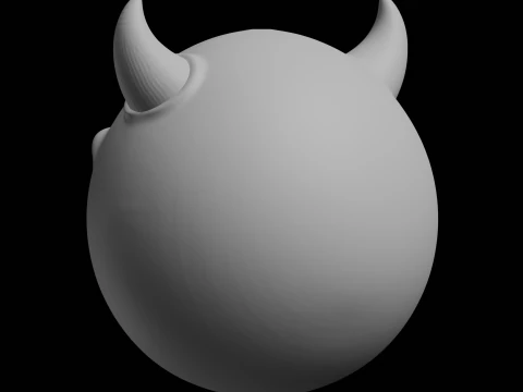 Angry Devil Emoji 3D Print Model 3D Print Model