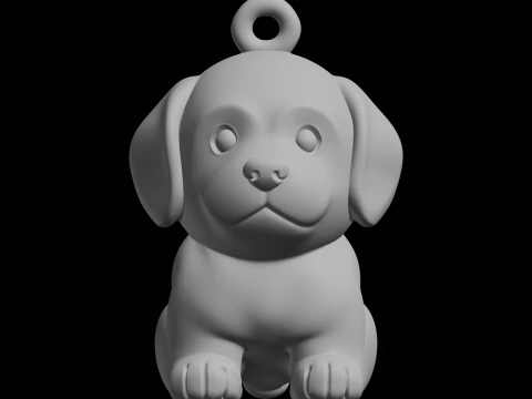 Кулон із милим цуценям 3D Принт Модель