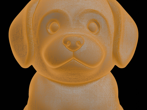 Cute Puppy Pendant 3D Print Model