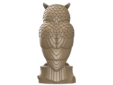 Wise Owl Figurine - 3D Printable STL File 3D Print Model