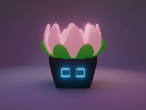 GantiFlowers Lamp Precision Design Blender OBJ print 3d Ready 3D Print Model